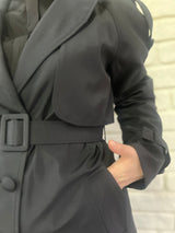 Klasik Siyah Trençkot