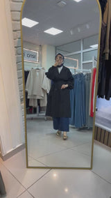 Moda Siyah Trençkot