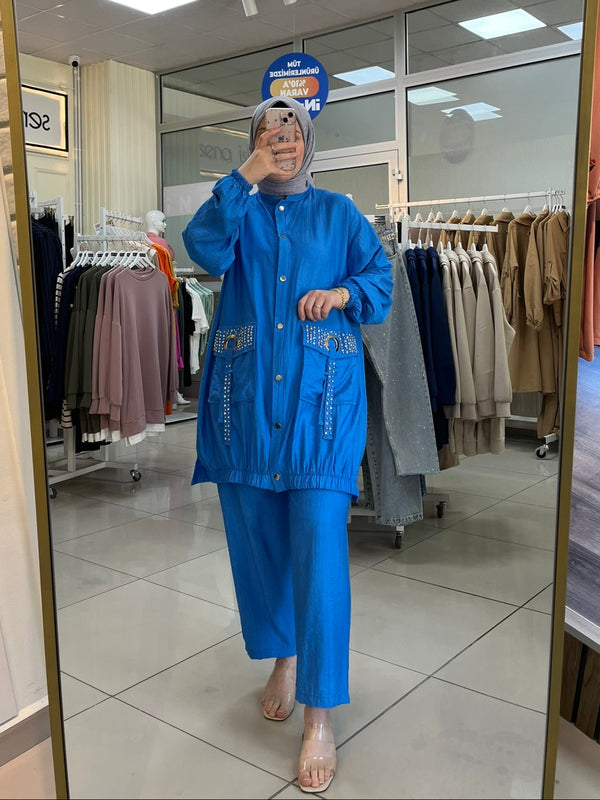 Saks Taş Detaylı Takım