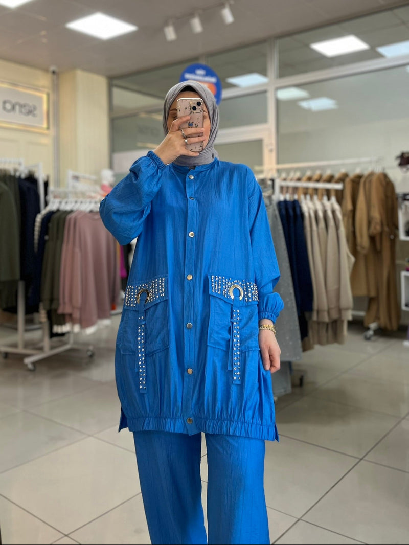 Saks Taş Detaylı Takım