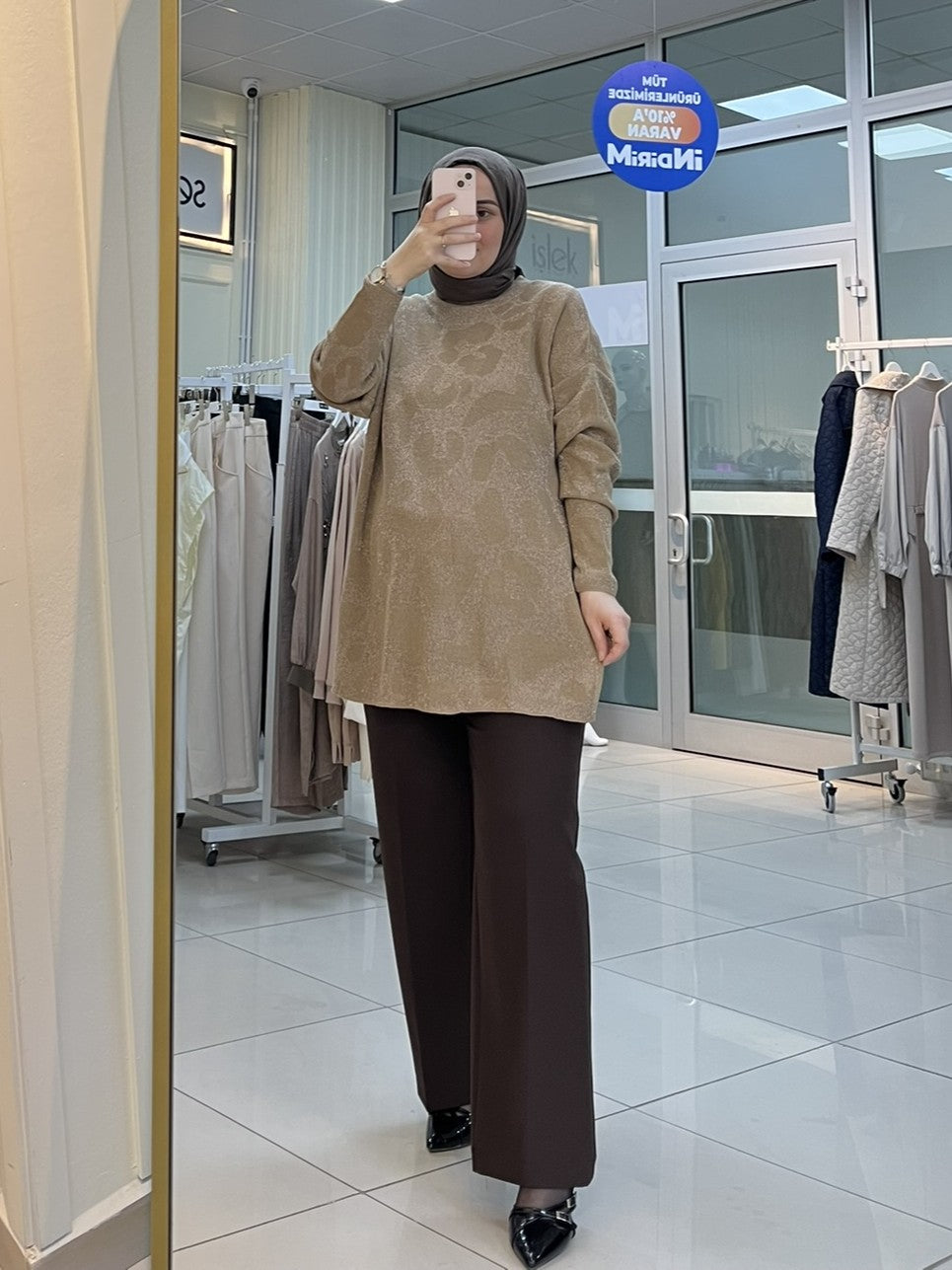 Kumaş Pantolon - Kahverengi