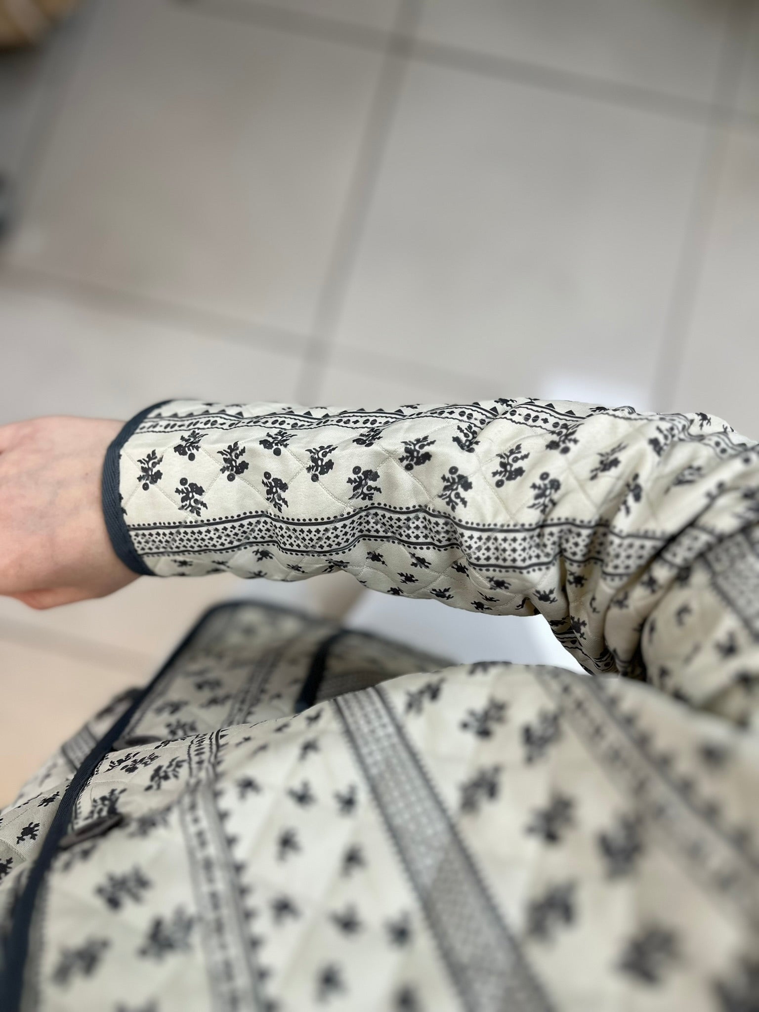 Etnik Desen Ceket - Antrasit