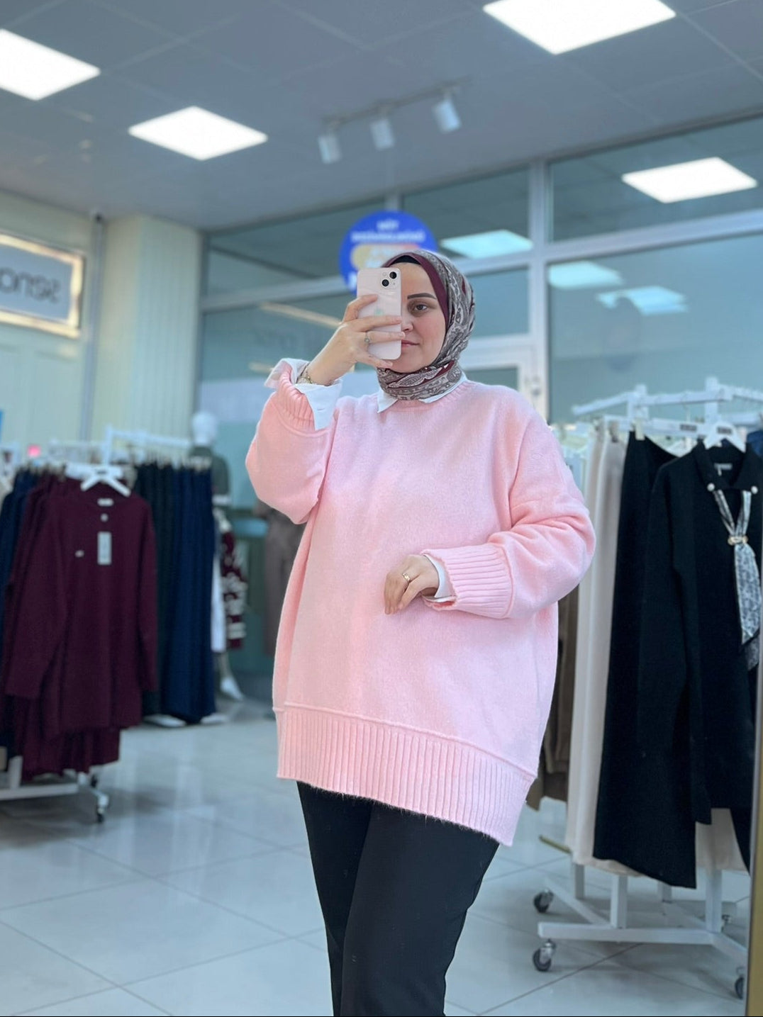 Luna Triko Kazak - Pembe
