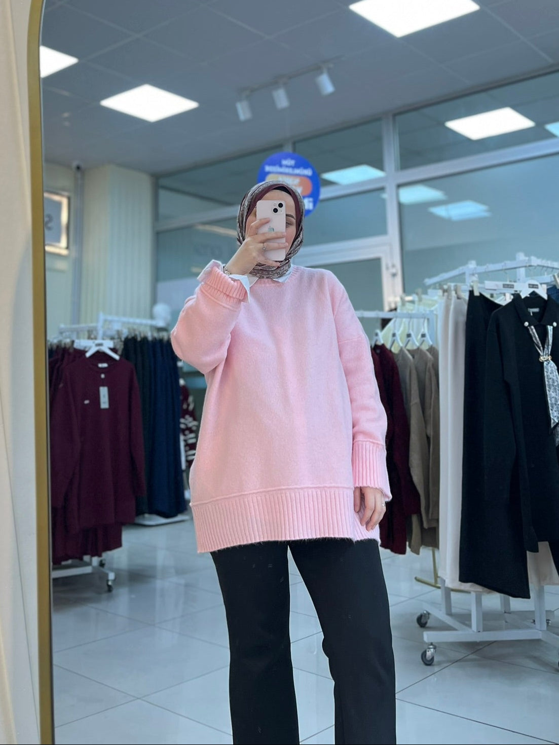 Luna Triko Kazak - Pembe