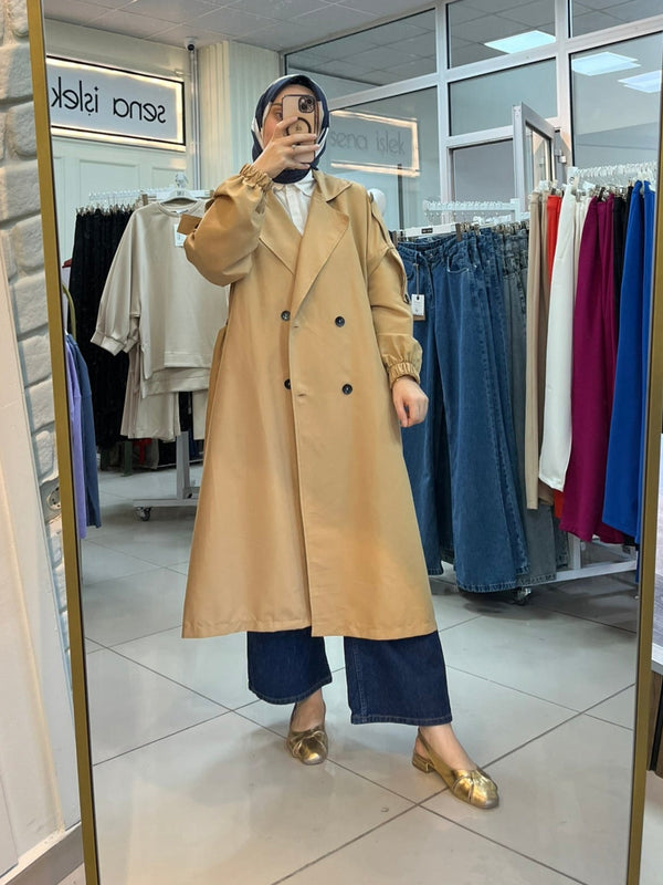 Moda Kahverengi Trençkot