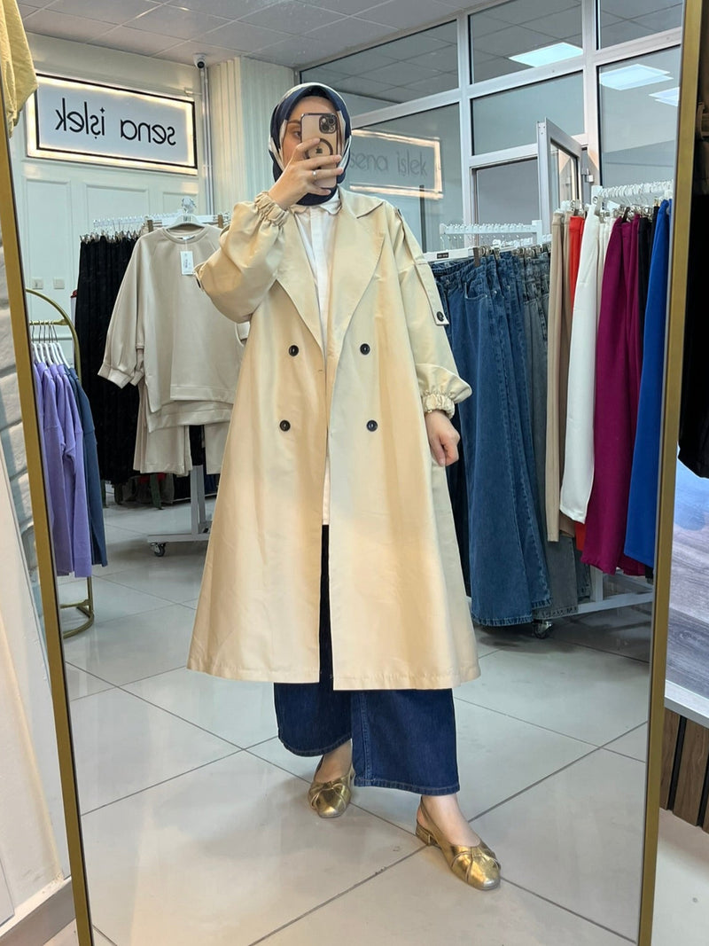 Moda Bej Trençkot
