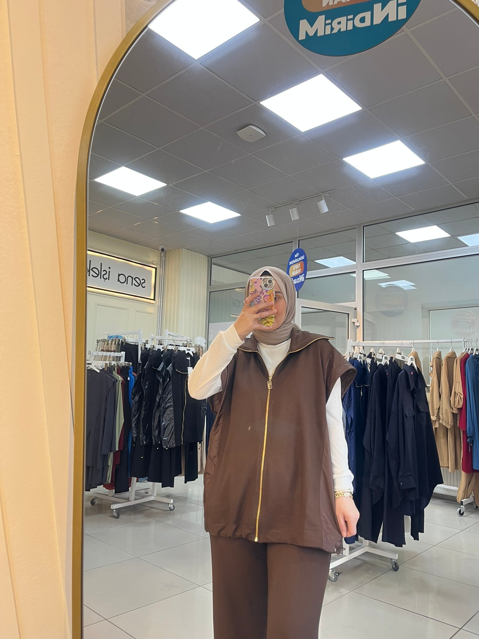 Yelekli Takım - Kahverengi